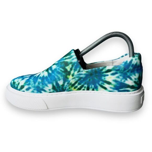 J/Slide Dusty Slip-on Casual Platform Sneakers Blue Tie Dye Women's 8 - Picture 6 of 11